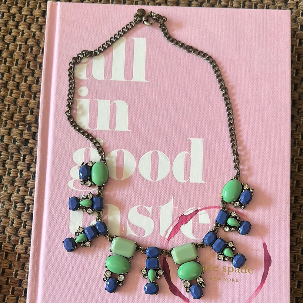 J. Crew Blue and Green Statement Necklace